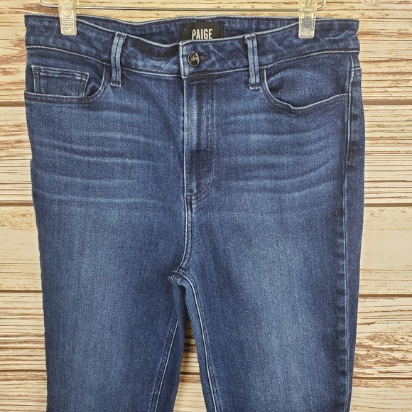 Paige Womens Size 31 Claudine Promenade/Dark Wash Ankle Flare Bootcut Jeans #233 - Picture 3 of 11